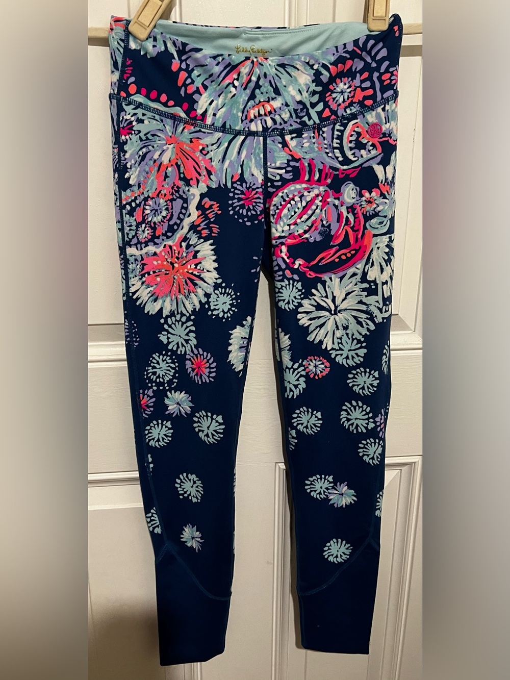 Lilly Pulitzer Luxletic Womens Leggings Yoga Pant Sz Small SPF 50 Maralyn Gypsea